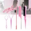 Hair Styling Brush Set Edge & Back Brushes Tail Comb,Alligator Clip for Waved,Curly,Coily,Wet,Dry,Oily Thick Hair