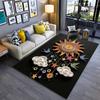 Colorful Sun and Cloud Pattern Modern Carpet with Star Accents Suitable for Use As an Anti-slip for Living Room Bedroom Sofas