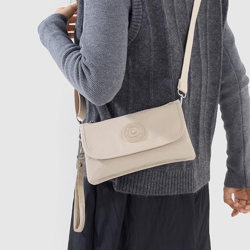 Crossbody Bag Women's Lightweight Coin Purse Nylon Water-Repellent Mobile Phone Bag