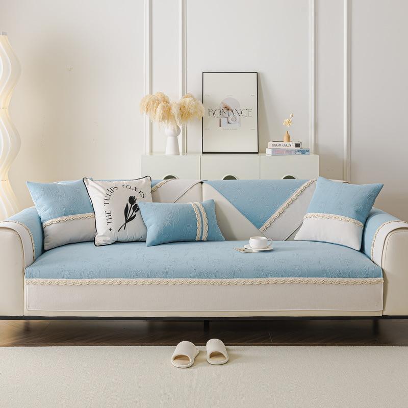 French Sofa Cushion Universal In All Seasons  New Light Luxury Leather Sofa Cover Non-Slip Sofa Cover Cloth Towel Seat Cushion