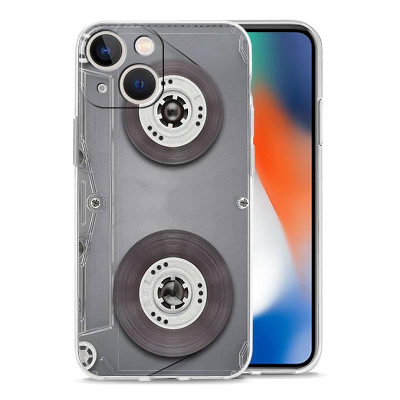 Custodia per Telefono Per iPhone 17 Custodie iPhone Air 16 15 12 13 14 Pro Max 7 8 Plus 16Pro iPhone11 Morbida Cover Cassetta Musicale Vintage