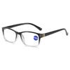 Anti Blue Light Reading Glasses Fashion Women Men Clear Sqaure Computer Presbyopic Eyeglasses Spring Legs Frame Eyewear