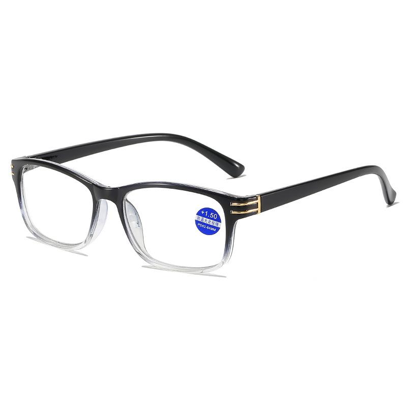 Anti Blue Light Reading Glasses Fashion Women Men Clear Sqaure Computer Presbyopic Eyeglasses Spring Legs Frame Eyewear