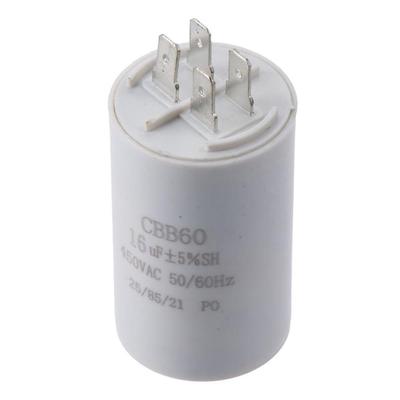 Capacitor de execução CBB60 50/60Hz 16uF 450V CA Ampla aplicação para motor de bomba de água de compressor de ar