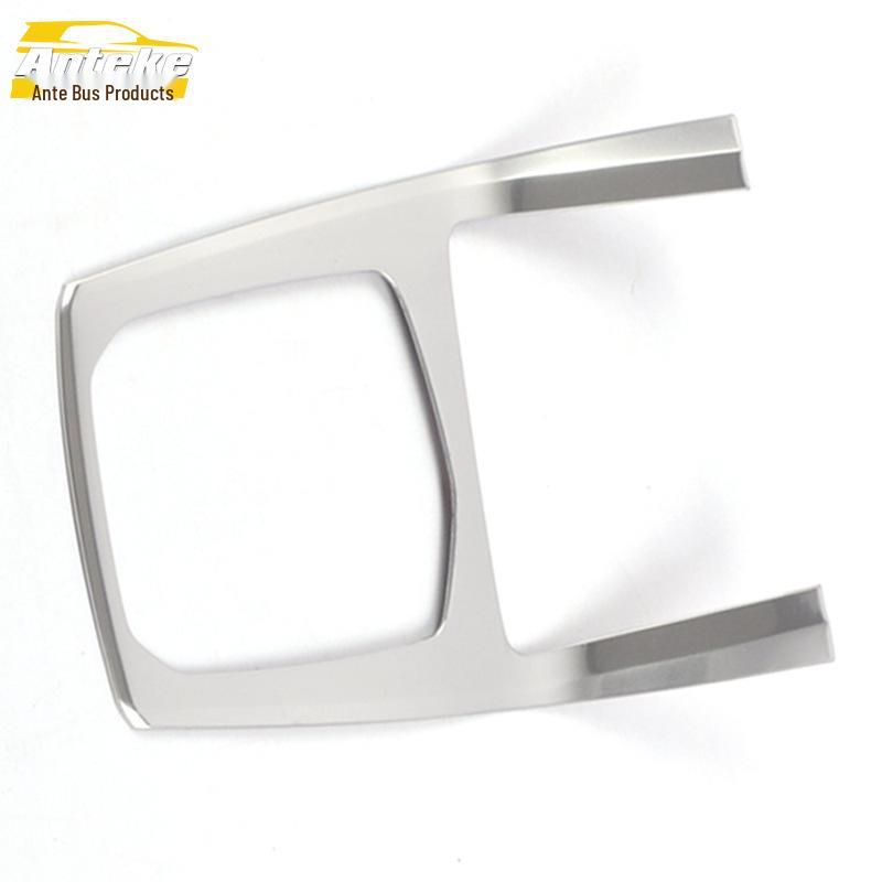 19 X5 Växelspakspanel Dekorativ Ram: Rostfritt stål Mittkonsol Mugghållare & Växelspak Paljetter Klistermärke