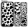 White Black Cow Print Phone Case Cover For iPhone 17 Air 16 15 14 Plus 12 13 Pro Max Coque Shell Fundas