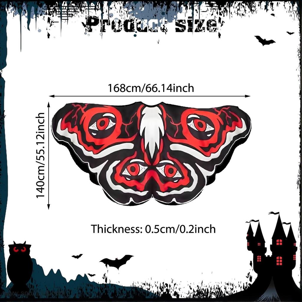 Halloween Butterfly Cape Cosplay Costume Accessories for Holiday Themed Party