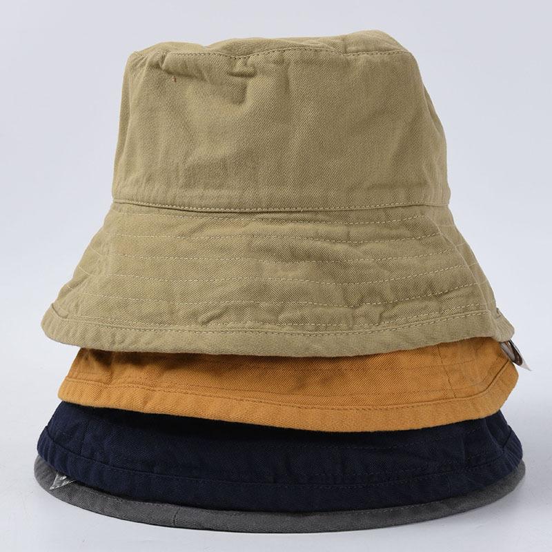 Fashion Spring Summer Solid Color Bucket Hat Cotton Women Man Travel Sun Hat Retro Casua Adult Fisherman Caps Girls Hip Hop Hat