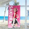 Serviette de plage Naruto Super Douce & Absorbante Confortable Légère Portable pour la Natation, la Plage, le Camping, les Voyages, Accessoires de Plage, la Salle de Sport