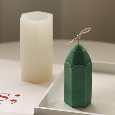 3D Pencil Shape Silicone Candle Mould DIY Cylindrical Aromatherapy Candle Soap Gypsum Resin Manual Candle Making Handmade Mold