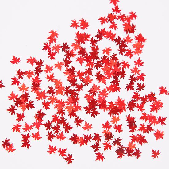 12 Color Maple Leaf Holographic Shiny Nail Art Glitter Sequins Manicure Decor