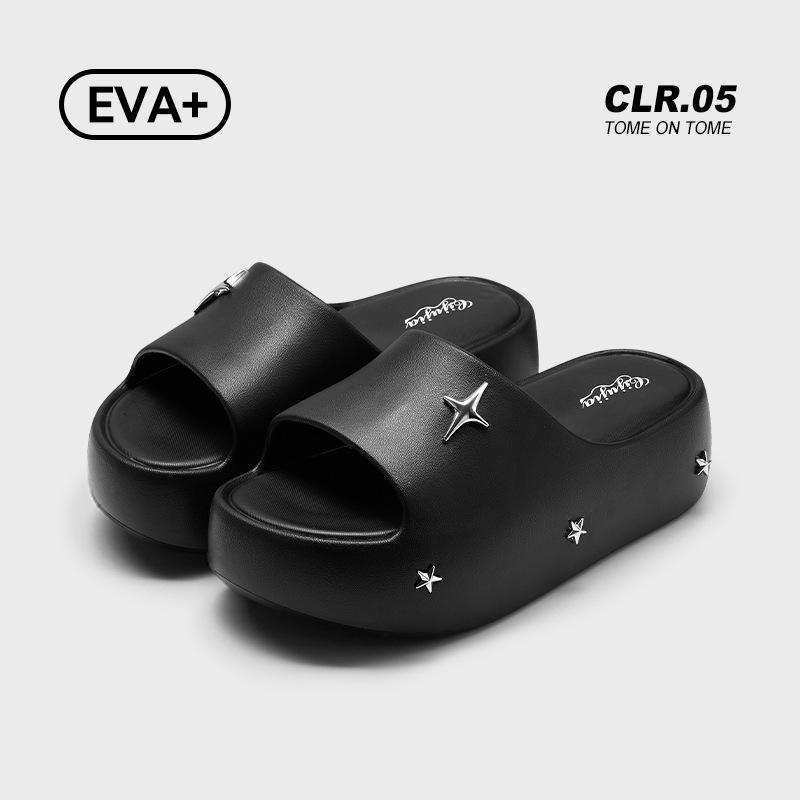 5.5Cm heightening women's shoes summer new trend fashion cool slippers outer wear non-slip versatile one-word drag