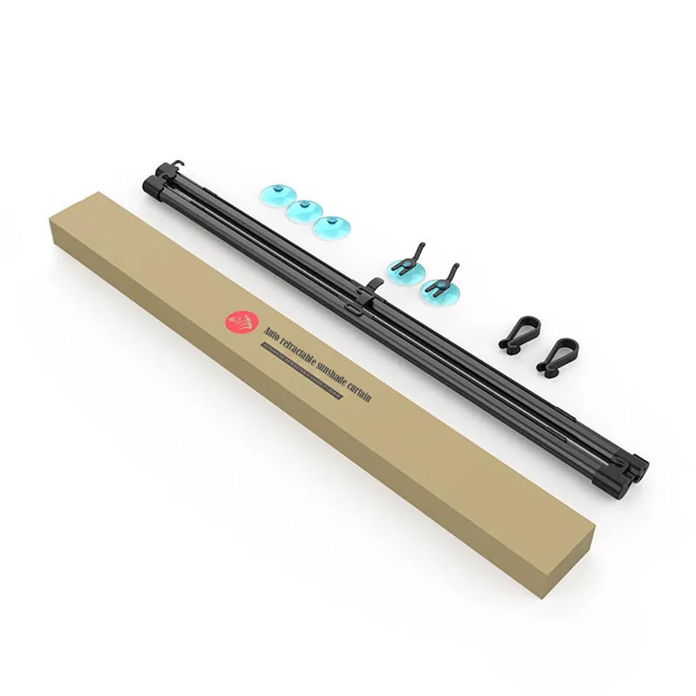 Car Sun Shade Sunshade Curtain Auto Front Window Sunshade Covers Auto Retractable Sunscreen Heat Insulation Block Hidden