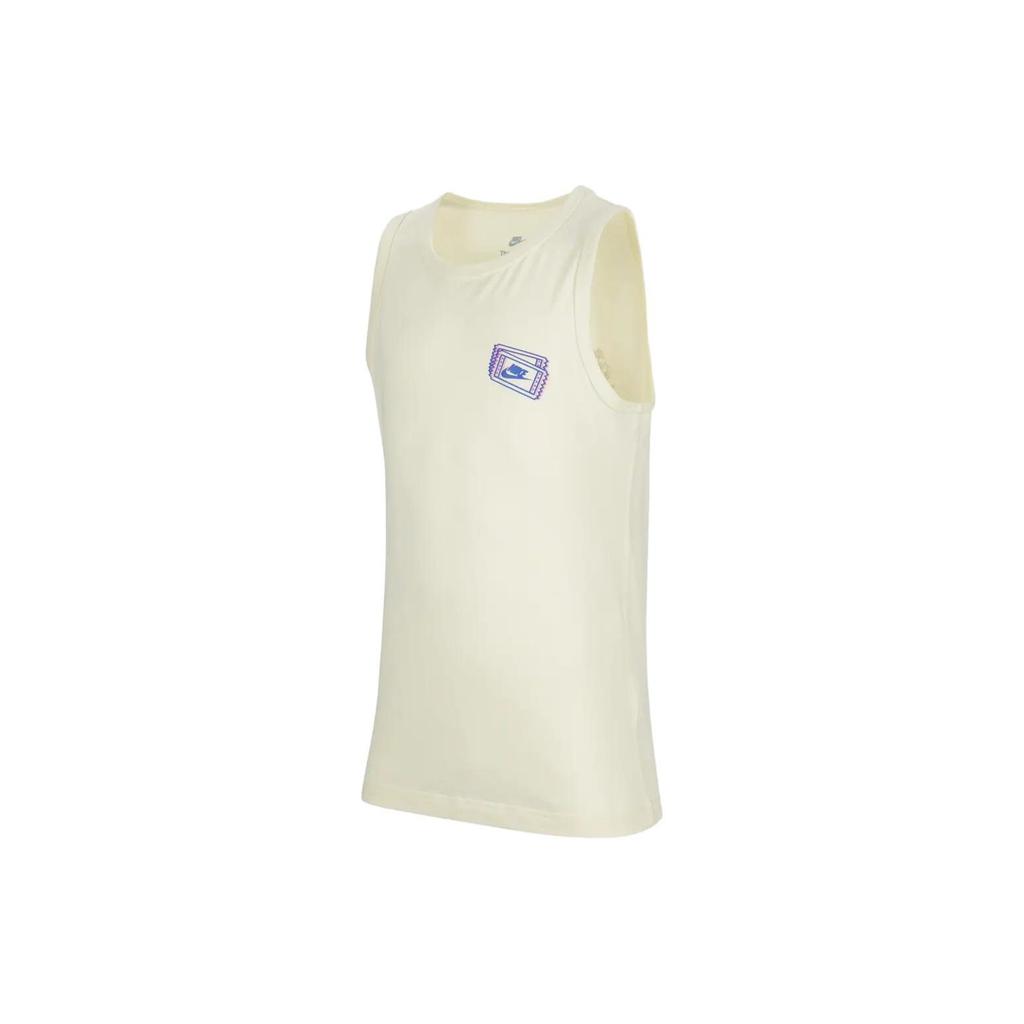 Nike Logo Round Neck Sleeveless Straight Tube Top Kids Tops Coconut-Milk FD0542-113