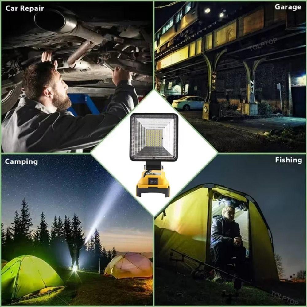 4-Inch LED Work Light with USB Type-C Adjustable Portable Flashlight Durable Universal for Makita/Dewalt/Milwaukee/Bosch