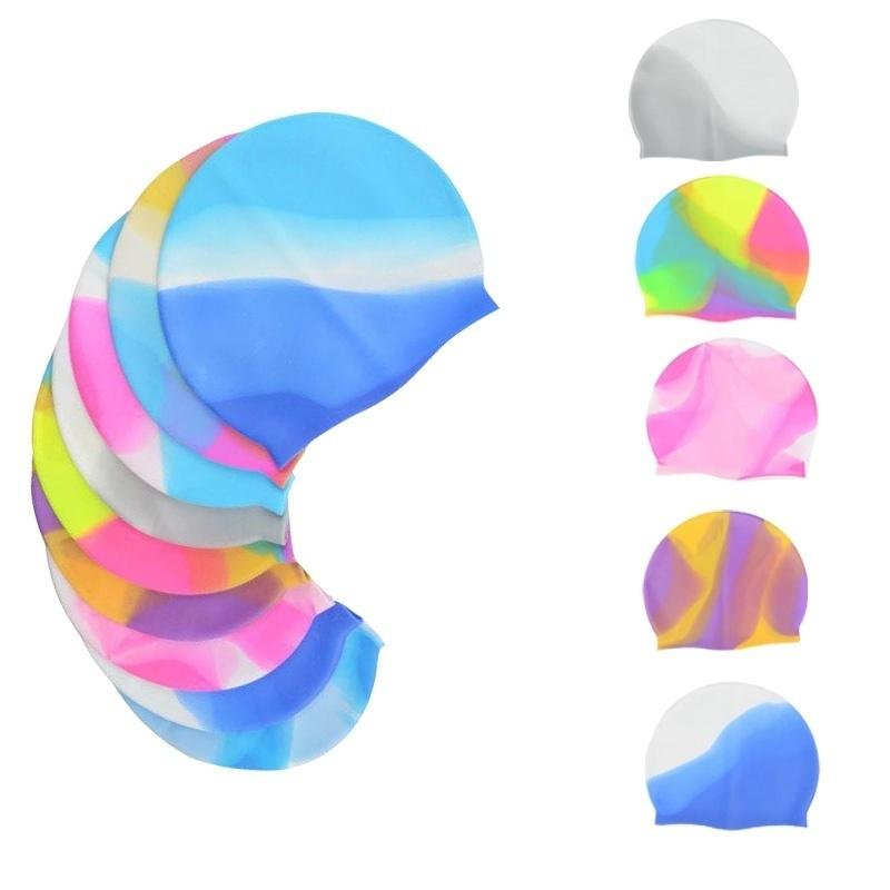 Cheap Swimming Pool Cap Unisex Silicon Swim Hat 1 Size Fit All