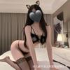 Sex underwear sexy leopard print three-point temptation suit pure desire uniform abstinence qqny pajamas
