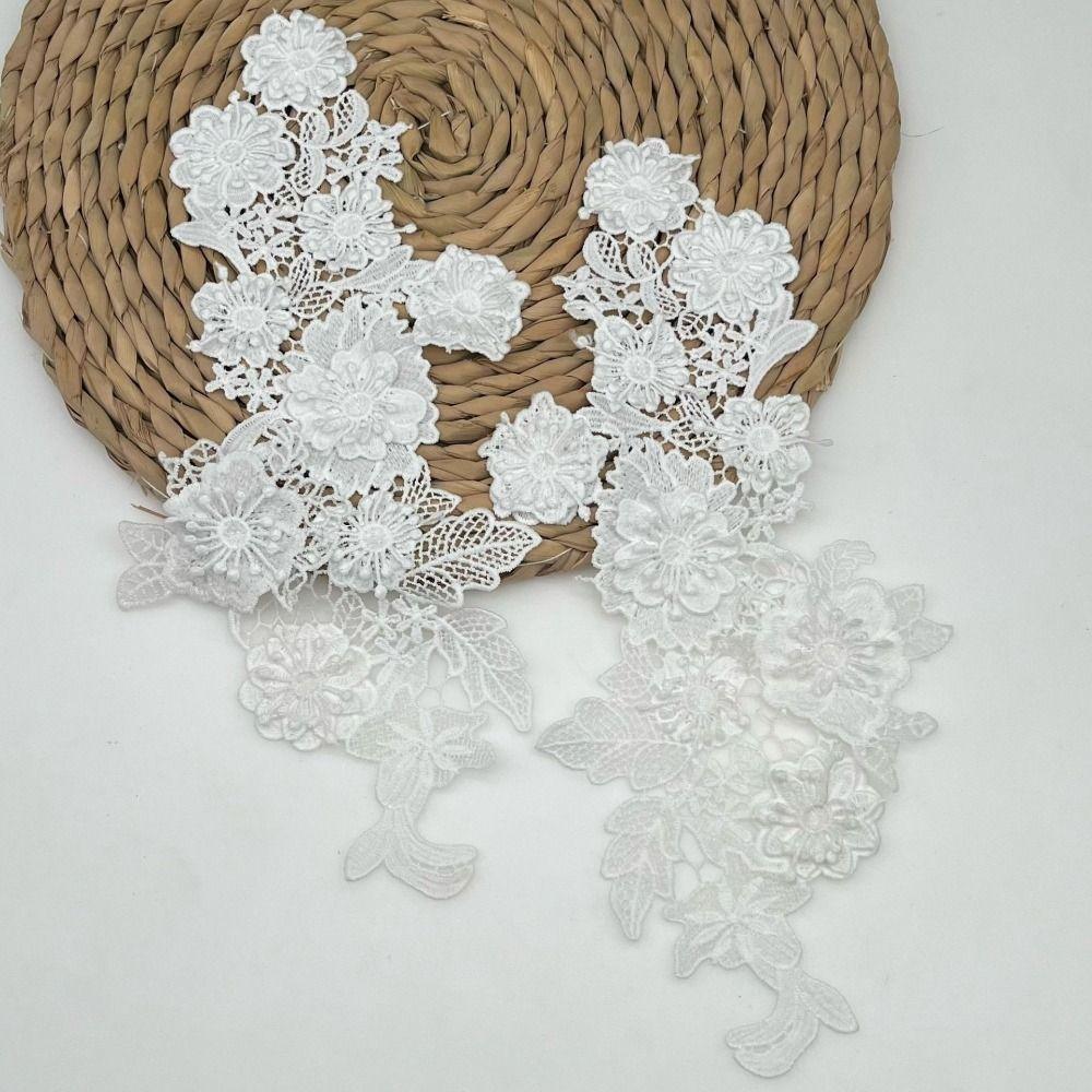 Mesh Embroidery Sew on Patches Handmade DIY Embroidery Cloth Stickers  Evening Gown