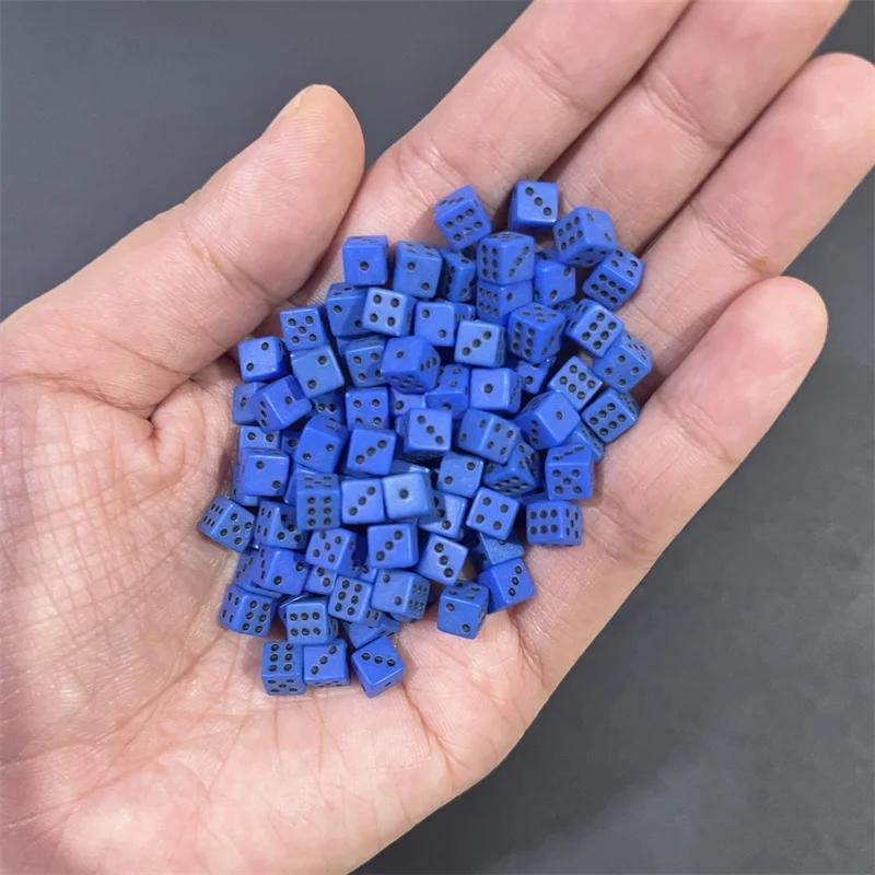 100Pcs 5*5*5Mm Mini D6 Acrylic Gaming Dice Solid Cube Set Standard Six Sided For Board Game Accessories
