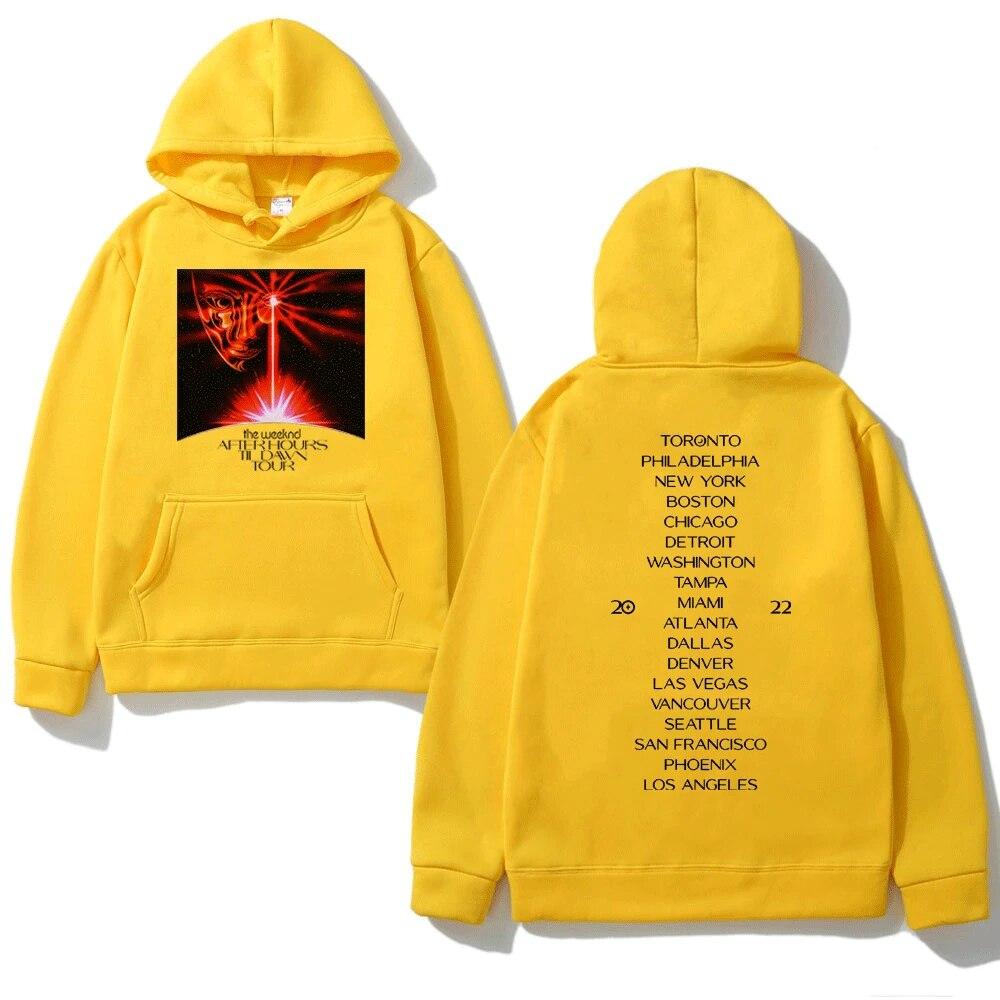 The Weeknd After Hours Til Dawn 2022 Moletom com capuz Hip Hop Music After Hours Til Dawn Concert Fashion Fleece Sweatshirt Pullover