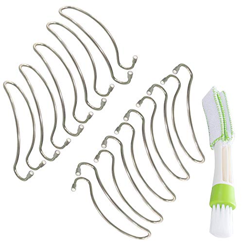 

10 Металлических крючков для сиденья автомобиля DaKuan, Крючки на подголовник, Прочный держатель для сумки + 1 Щетка для кондиционера