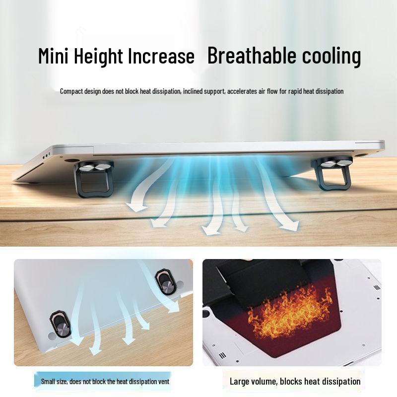 Mini Foldable Metal Laptop Stand & Cooling Riser