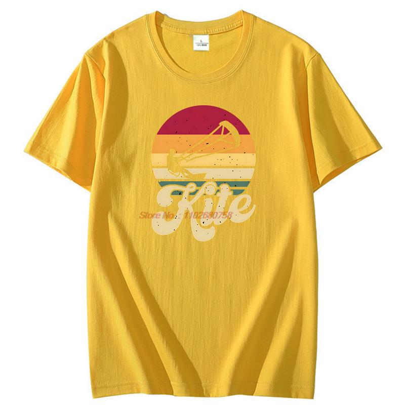 Vintage Kitesurfing Graphic T Shirts Cotton Short Sleeve Tshirts Unisex Summer New Shirts And Tshirts Fashion Print T Shirt