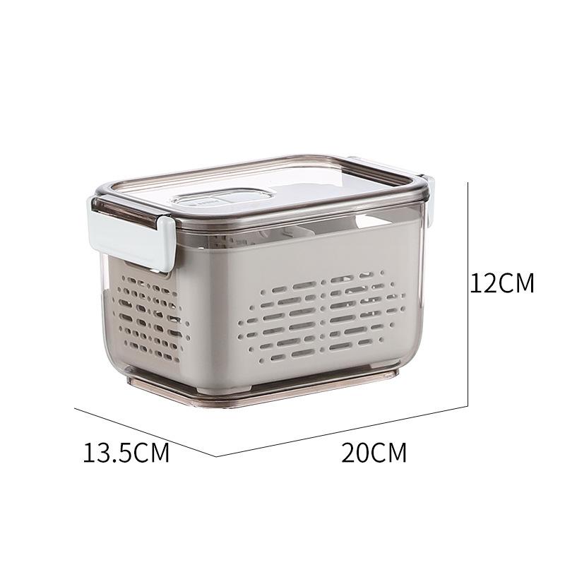 Pet Refrigerator Preservation Storage Box Frozen Sealed Box Drain Storage Fantastic Vegetables and Fruits Large Capacity Storage Basket