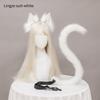 Set Orecchie e Coda di Gatto Peluche Set Realistico Lolita Cerchietto Coda di Gatto Accessori Cosplay Orecchie di Animale Simulazione Fatte a Mano