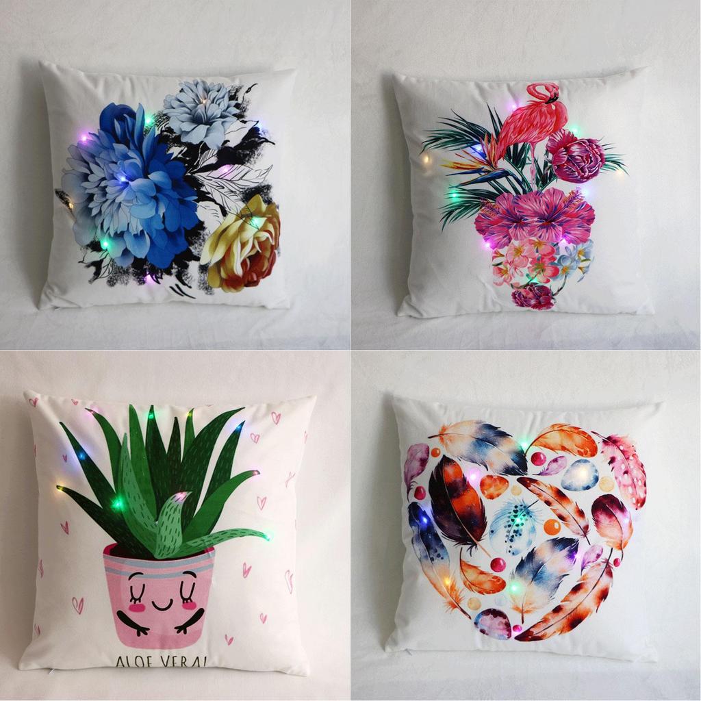 Luxurious Velvet Led Lighting Pillowcase For Creative Home Decoration And Cozy Sofa Use