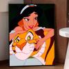Disney Diamond Painting Kit Jasmine & Rajah 5D DIY, suitable for beginners and craft lovers, interior space decoration