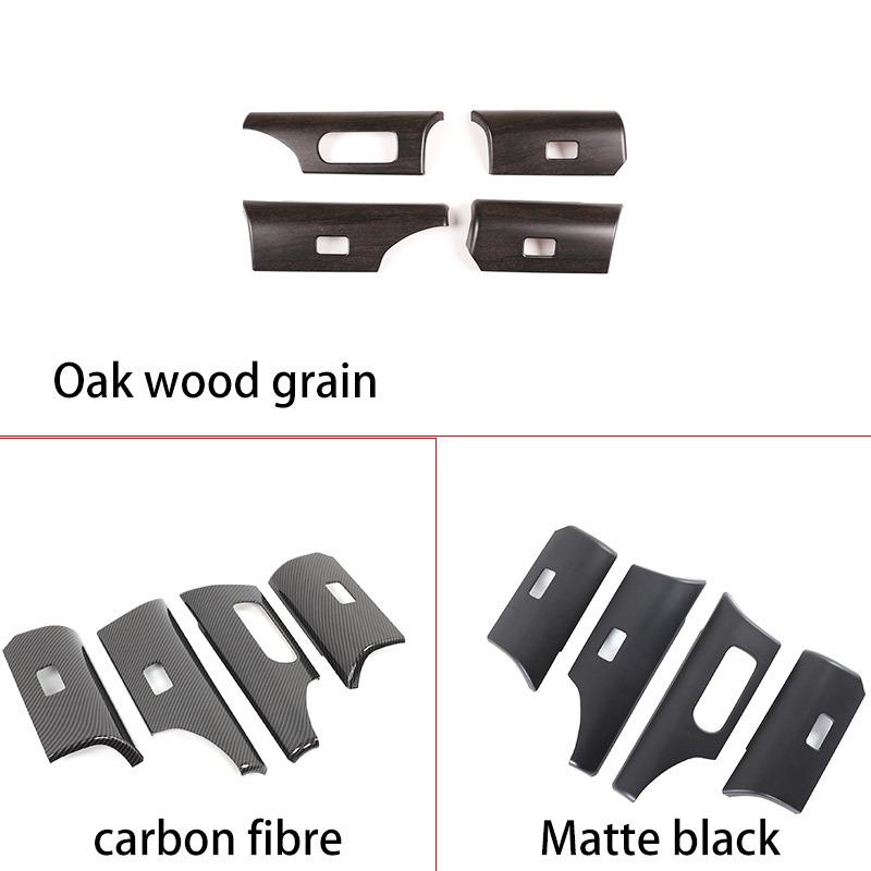 For Land Rover Freelander 2 2012-15 Car Glass Lift Switch Panel Trim Cover Frame ABS Oak Wood Grain Car Accessories