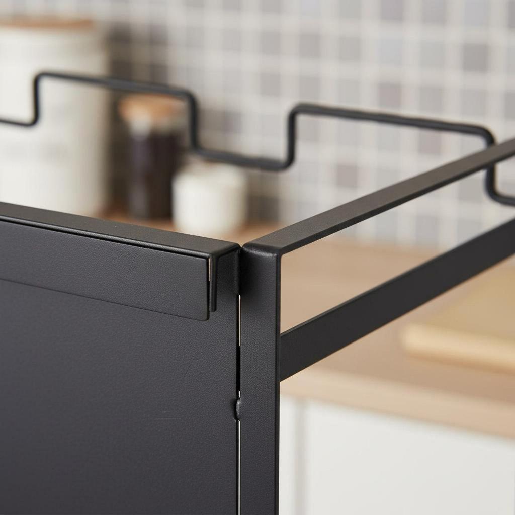 Trash Bag Holder Stand with Wheels Garbage Space Saving for Kitchen