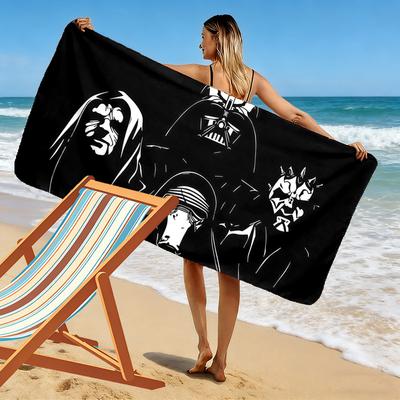 Star Wars Print Beach Towel, Large Soft Quick Dry Towel for Beach Camping Swimming