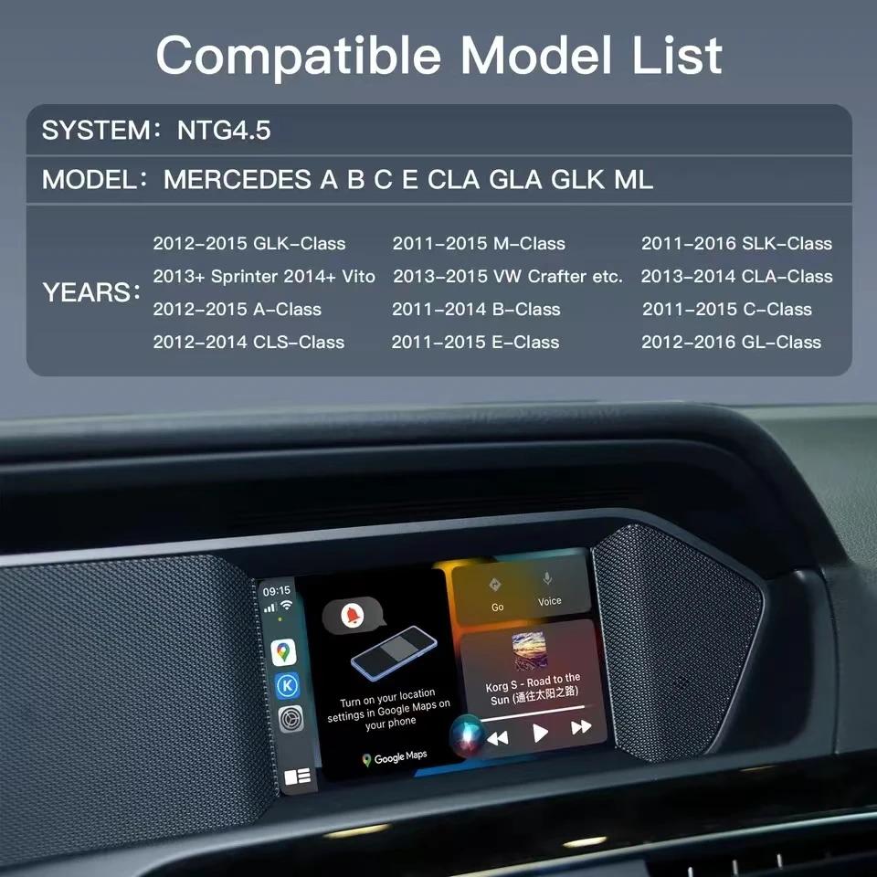 Upgrade Wireless Carplay Suitable For Mercedes Benz A B C E CLA GLA GLK ML Sprinter NTG4.5 Becker Module Android Auto Navigation