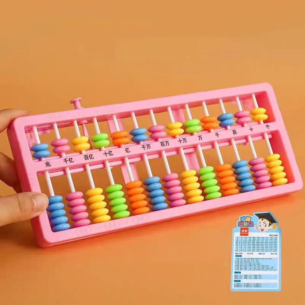 Black Blue Pink Calculation Bead Plastic Calculation Rack Counting Abacus  Intelligence Development