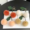 Otter Rabbit Hair Cherry Multi-Color Car Keychain Pendant Cute Pompom Doll Doll Bag Bag Hanging Key Chains For Women Gift