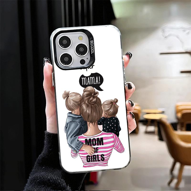 Baby Mom Girls Soft Phone Case for iPhone 15 16 17 Pro Max 17Air 16E 14 Plus 13 12 Mini Shockproof Cover Back Shell