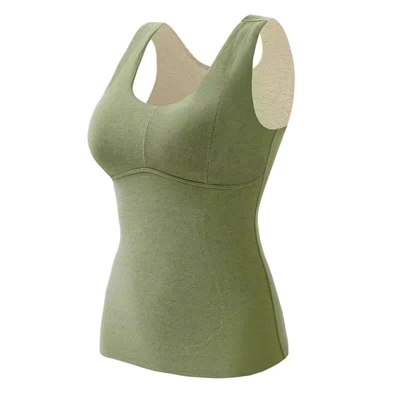 

Термобелье женское бесшовное зимнее плюс бархатное утолщенное осенне-зимнее жилет двустороннее начесанное базовое белье с нагрудником XLShu (80-55 kg)