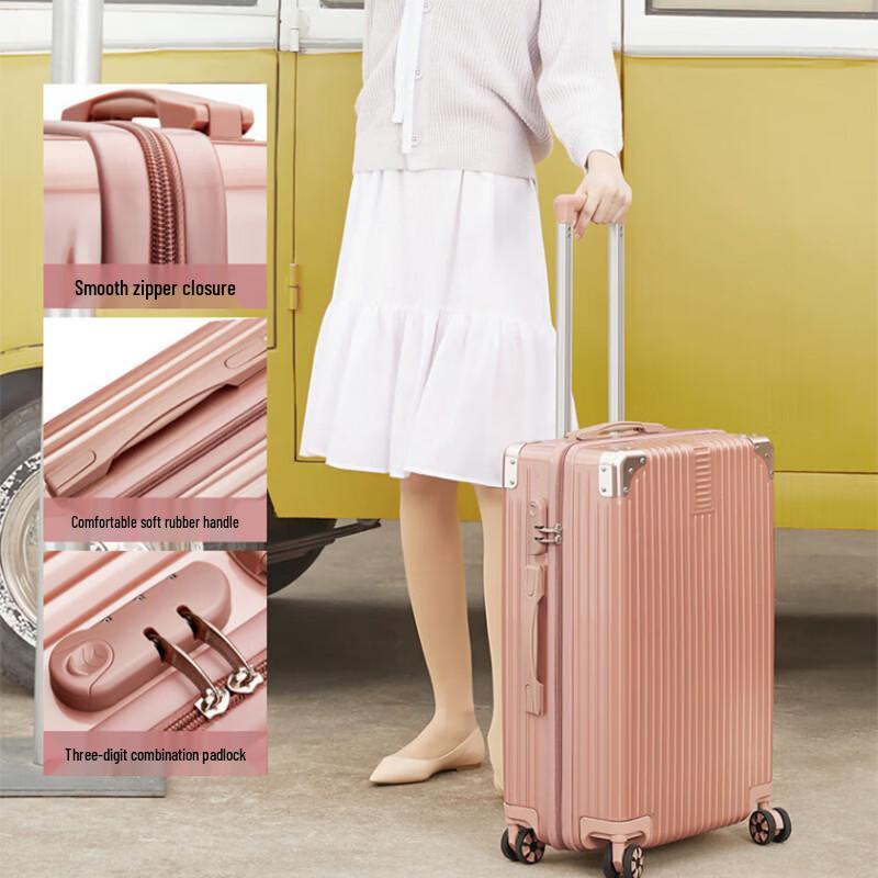 EXPUNK Classic Striped Business Travel Luggage
