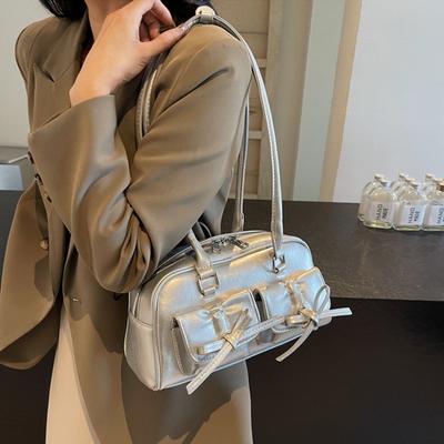 Ein-Schulter-Tasche mit hohem Erscheinungsbild, Schleife im Ballett-Stil, Herbst-Damentasche, Exquisite und modische Umhängetasche