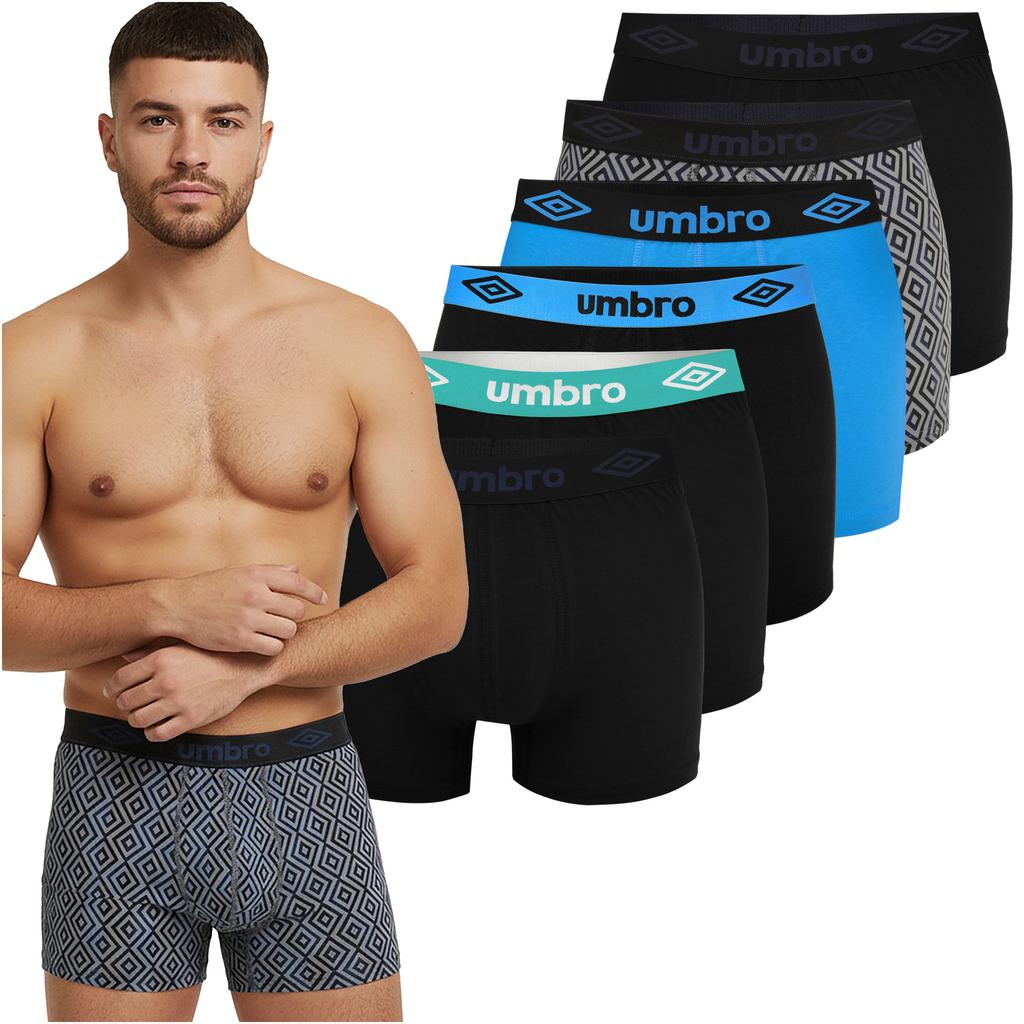 Umbro Men's Boxer Shorts Set of 6 Pieces Pattern Color Mix Cotton