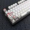 Double Shots PBT Backlit Keycaps 135 Plum Blossom Dye Sublimation Keycap Side Engraving for Mechanical Keyboard