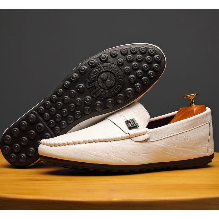 Bean Shoes Homens Primavera Novos Sapatos Masculinos Coreanos Homens Sapatos Casuais de Couro