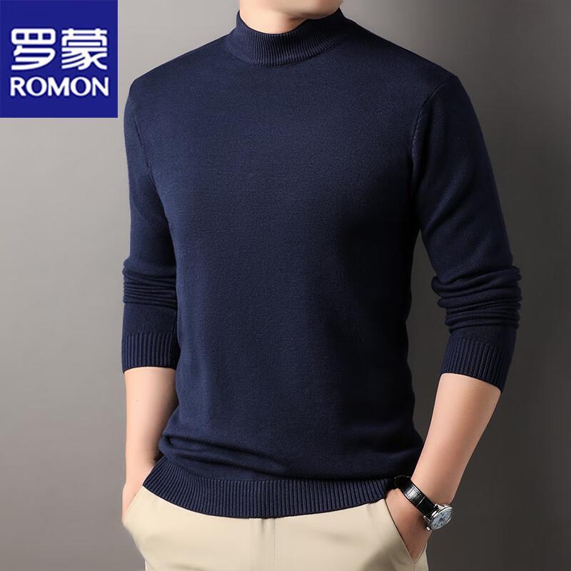 ROMON Men's Thickened Casual Knit Pullover Sweater
