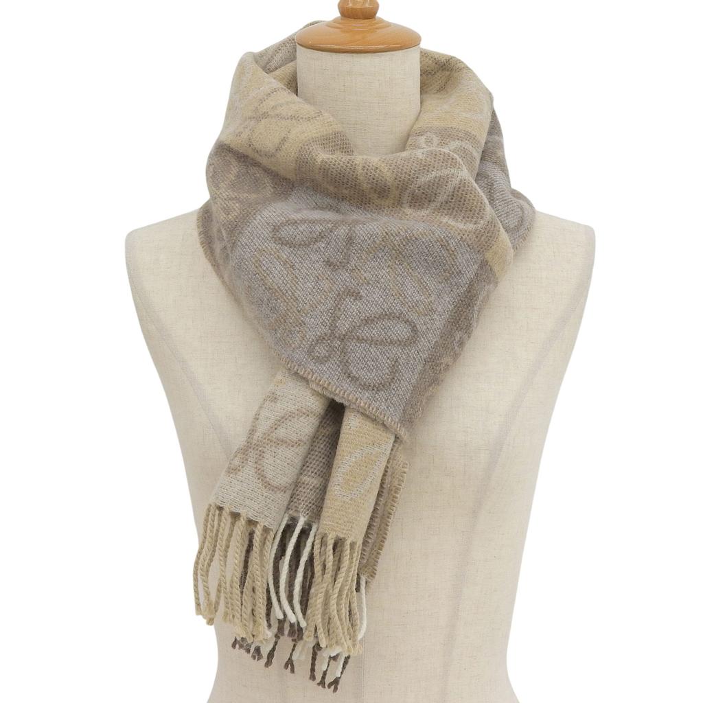 Great LOEWE Scarf Beige brown wool Women Used