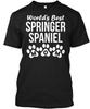 Worlds Best Springer Spaniel Mom T-Shirt Made In the USA Size S To 5XL