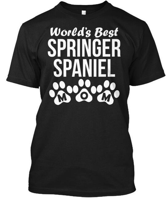 Worlds Best Springer Spaniel Mom T-Shirt Made in the USA Size S to 5XL 3XL