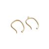 14K Gold Plated Colorfast Painless Handmade DIY Dangle Hoop Earrings with Openable Ear Hooks