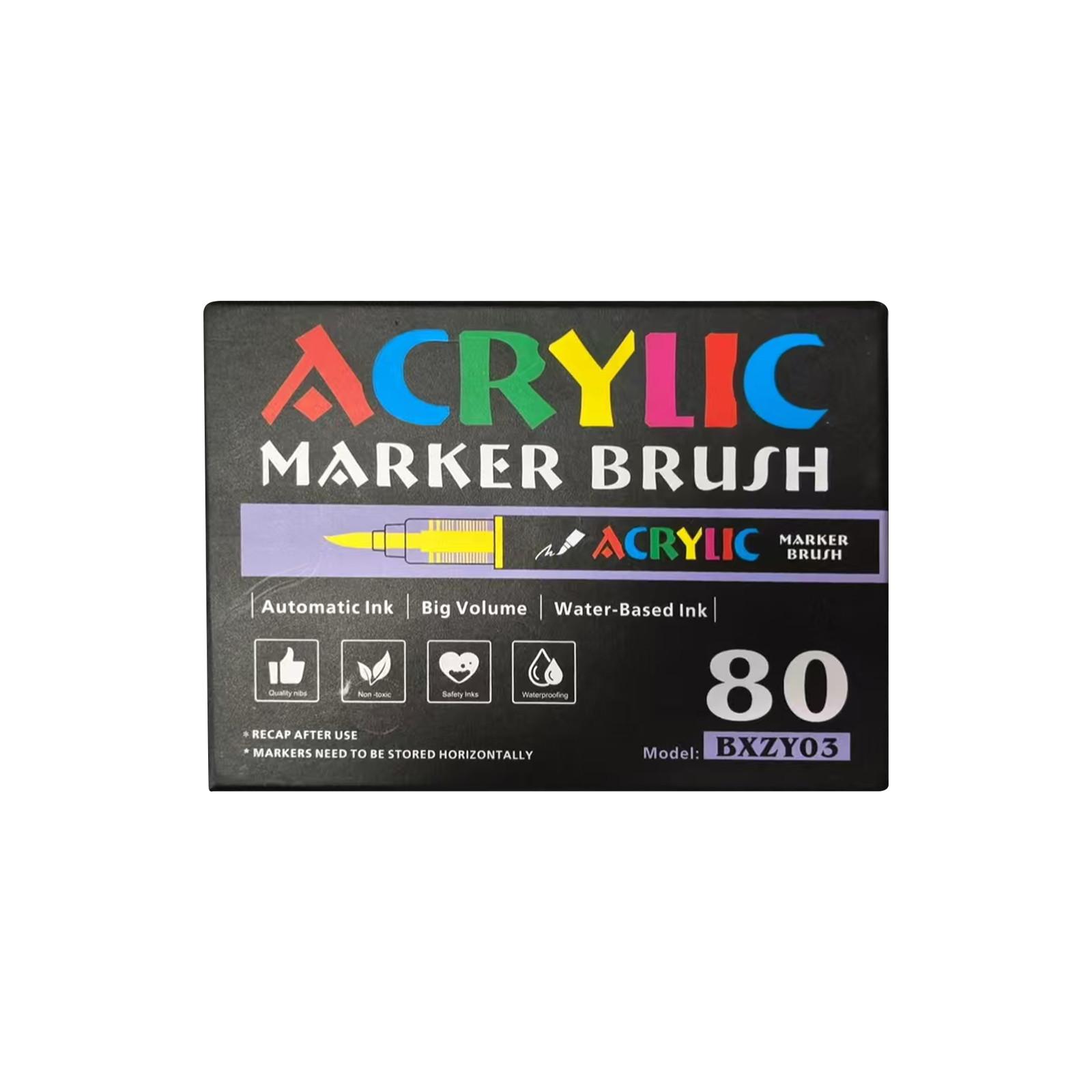 

Прямой Жидкий Акриловый Маркер 12/24/36/48/60/80/120 Цветов Мягкий Наконечник Студенческий Арт DIY Ручная Роспись Рисование Дудл Ручка 10 мл One Size